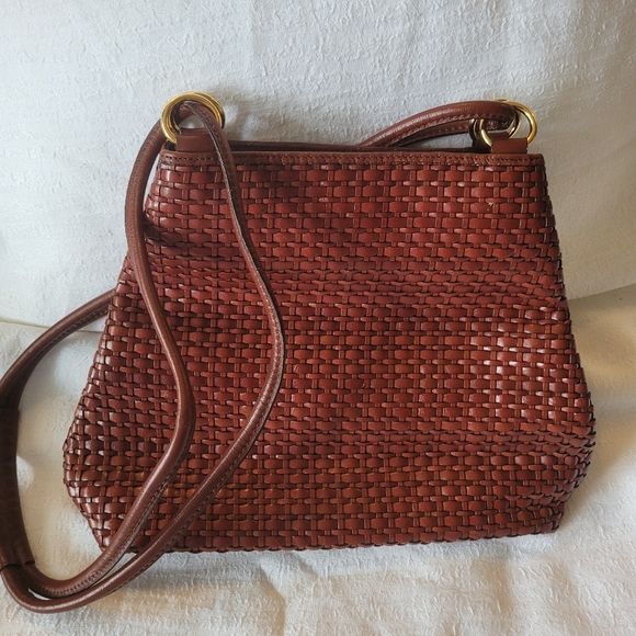 Preston & York leather Handbag Shoulder purse Burgundy Red - Picture 1 of 6
